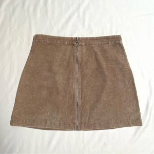 High Waisted Corduroy Mini Skirt